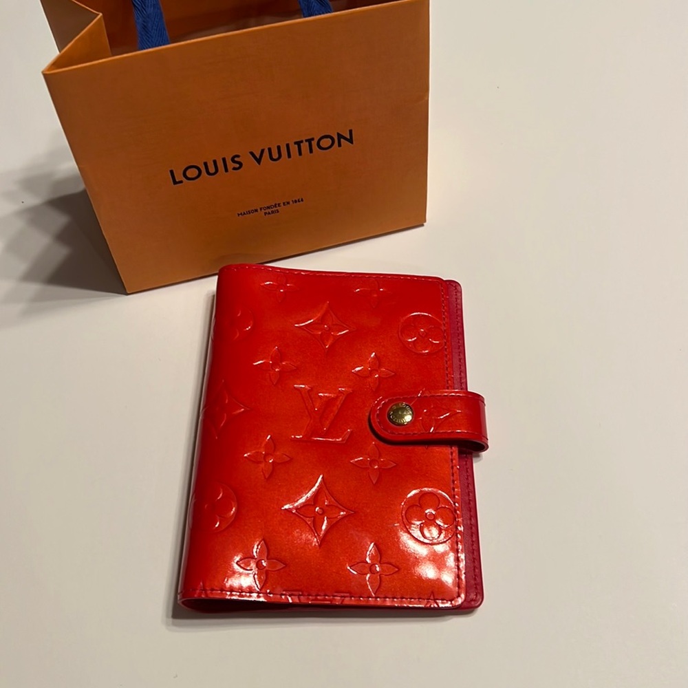 Louis Vuitton Red Vernis Agenda PM